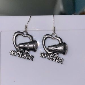 Cheer earrings cheerleader silver color earrings New